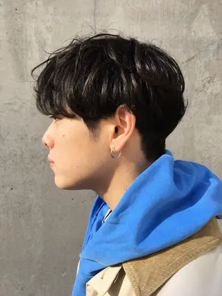 ショート パーマ メンズ 住本 大明のヘアスタイル