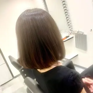 ミディアム カラー &chaLme   心斎橋所属・emi/髪質改善/ 韓国風/艶カラーのヘアスタイル