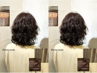 ミディアム パーマ 🫒オリーブカラー/ みづき/パーマ🤍のヘアスタイル