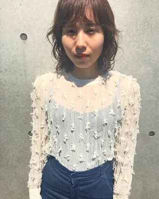 ミディアム 似合わせカットカラー 👩MINAのヘアスタイル
