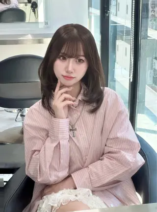 セミロング カラー ヘアアレンジ 大人っぽ中韓レディ ヘア🤍MAOのヘアスタイル