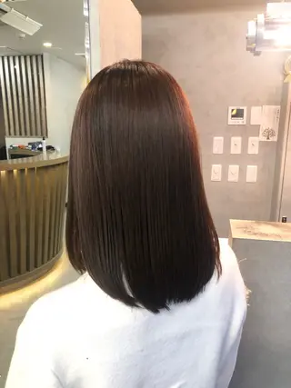 ミディアム 【髪質改善】 【酸性ストレート】のヘアスタイル
