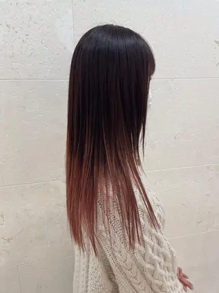 ロング カラー 斉藤 貴也のヘアスタイル