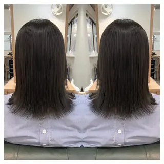 ミディアム カラー 村山 茉衣のヘアスタイル