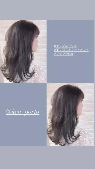 セミロング カラー hair salon Ranun髪質改善のヘアスタイル
