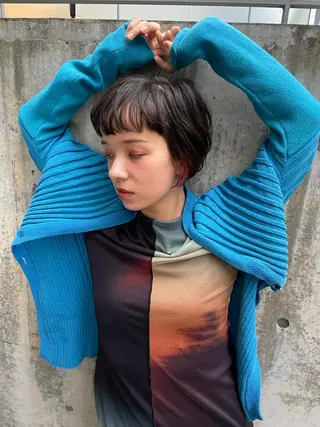 ショート カラー ショート/ボブ/ 心斎橋/宮脇美奈のヘアスタイル