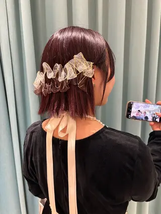 ショート ヘアアレンジ ERII /伏見・栄 カットモデル募集中！のヘアスタイル