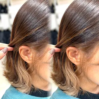 ミディアム カラー 🧸ベージュ カラー🧸ゆいなのヘアスタイル