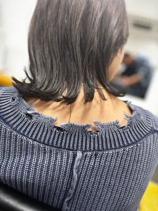 ミディアム カラー hoNua. 栄/透明感カラーのヘアスタイル