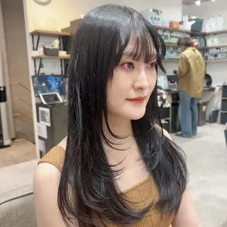ロング レイヤー/韓国/ ハッシュ/高田翼のヘアスタイル