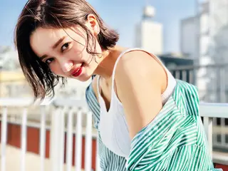 ショート カラー パーマ 顔周りレイヤー/韓国 ブリーチminamiのヘアスタイル