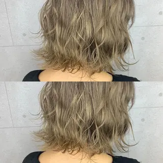 ショート カラー 韓国レイヤーカット/ ダブルカラーのヘアスタイル