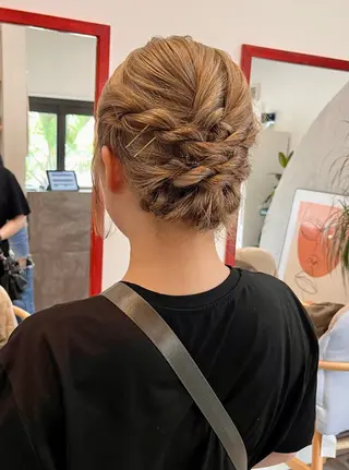 ミディアム ヘアアレンジ 金沢市/美容師/ 岡島由希美のマツエク・マツパデザイン