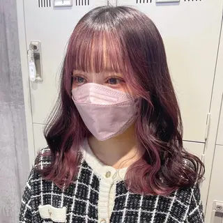 セミロング カラー パーマ ヘアアレンジ メンズ キッズ ネイル マツエク・マツパ アイブロウ 似合わせカラー♡髪質 改善🎀サトカ🍒のヘアスタイル