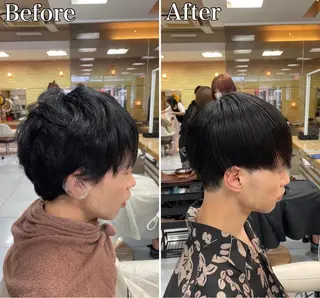 セミロング パーマ メンズ 🔮メンズ縮毛矯正 毛流れパーマ💎竹永のヘアスタイル