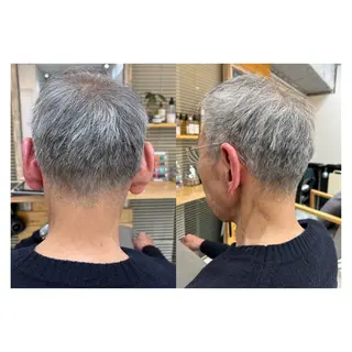 メンズ レイヤーカット・ 縮毛矯正 星野のヘアスタイル