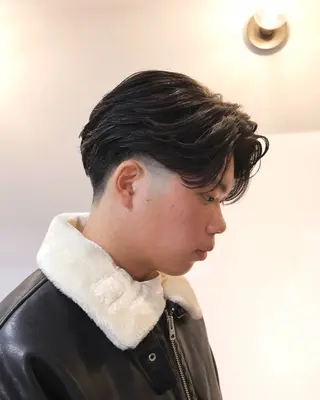 パーマ メンズ 心櫻/メンズパーマ/ ニュアンス/フェザーのヘアスタイル