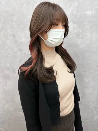 ロング 韓国ヘア/ワンホン ちひろのヘアスタイル