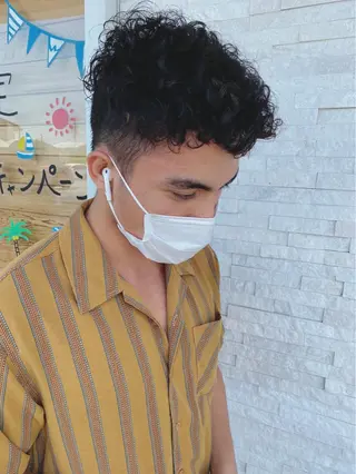 ショート カラー パーマ メンズ 美容室 ソンリエのヘアスタイル