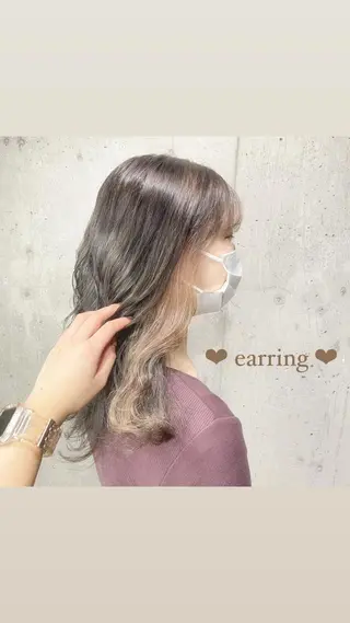 セミロング カラー パーマ ヘアアレンジ ボブヘアカット Rikapi❤️のヘアスタイル
