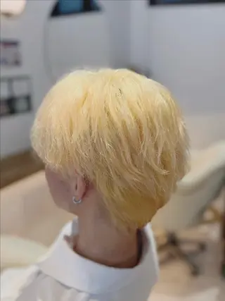 カラー メンズ せいと/ウルフ/ ハイトーン/インナーのヘアスタイル