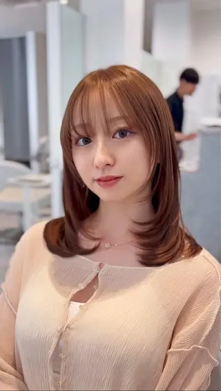 ミディアム ✨上品可愛い 垢抜けカラー/後藤✨のヘアスタイル