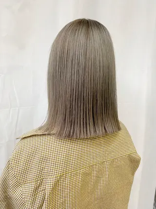 ミディアム カラー Piaコータロー ハイトーン&‪ボブのヘアスタイル