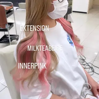 ロング エクステ🩵ブリーチ 韓国ヘア🩵KAEのヘアスタイル