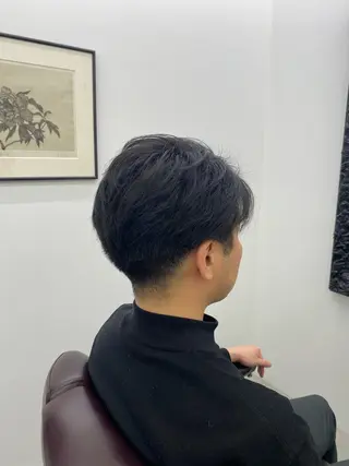 ミディアム メンズ メンズカット/セ ンターパート/Ryuのヘアスタイル