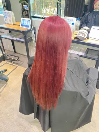 ロング カラー 派手髪ハイトーン💛 ネイル💅まりなのヘアスタイル