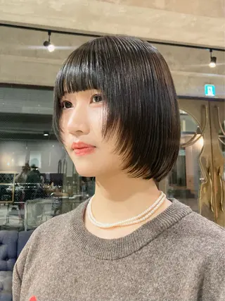 ミディアム カラー パーマ ヘアアレンジ ✂️ボブ特化 🌷喜美花のヘアスタイル