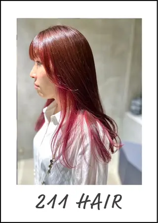 ロング カラー 馬場 菜乃夏のヘアスタイル