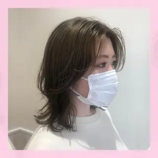 ミディアム カラー plum.所属・🍒前川 🍒のヘアスタイル