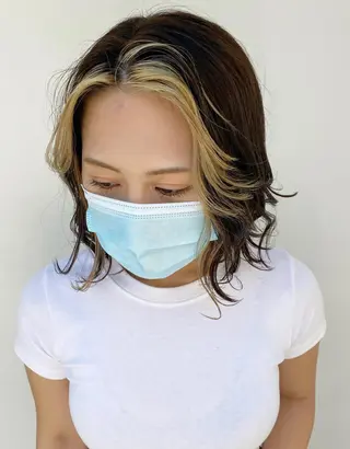 ミディアム カラー tonari 梅田、中崎町のヘアスタイル