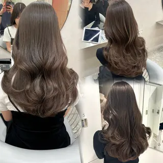 セミロング カラー 韓国ハッシュカット/ 新宿/髪質改善/岡崎のヘアスタイル