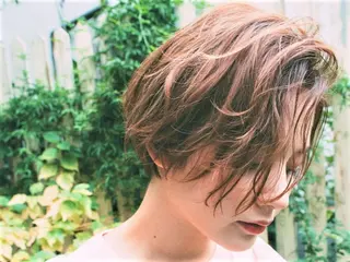 ショート カラー パーマ amie 北千住駅 西口店【アミ】のヘアスタイル