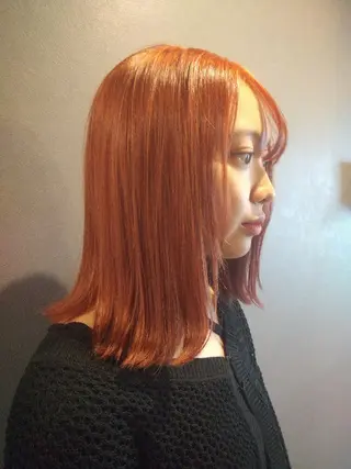 ミディアム カラー 久村 奈菜のヘアスタイル