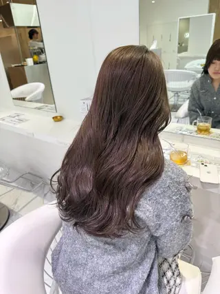 ロング カラー マイ/カットモデル /暖色カラーのヘアスタイル