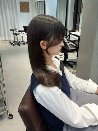 カラー ヘアアレンジ 似合わせ顔まわり カット💛森尾真由美のヘアスタイル