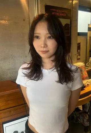 ミディアム 石原 実のヘアスタイル