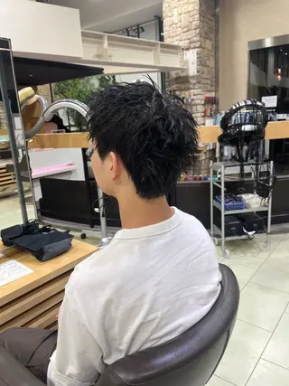 ショート シャドウパーマ/メン ズカット/だいじゅのヘアスタイル