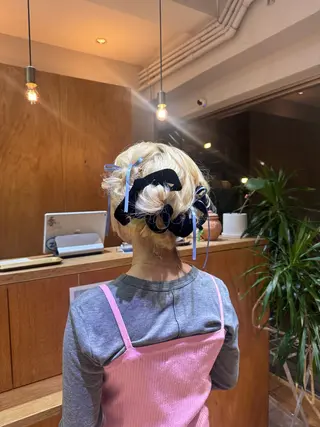 ミディアム ヘアアレンジ 【ヘアセット/美眉】 吉川玲のヘアスタイル