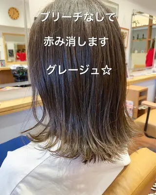 ミディアム カラー SALOWIN神戸三宮店所属・【美髪を叶える】中谷 彰宏（アキ)のヘアスタイル