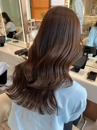 ミディアム カラー 韓国レイヤー🇰🇷 韓国研修◎渋谷カイトのヘアスタイル