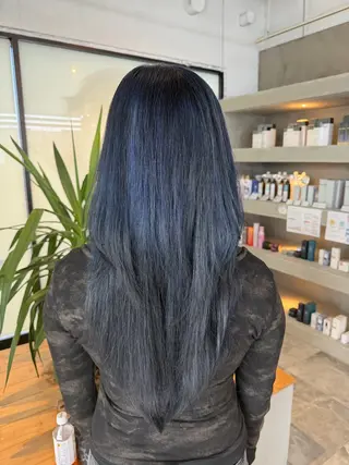 ロング 暖色カラー得意🔥 栗俣嵐のヘアスタイル