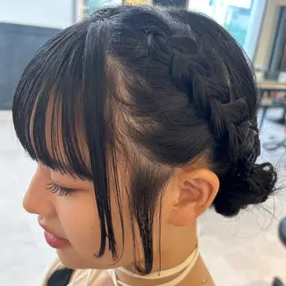 ミディアム ヘアアレンジ 🎀オタク美容師艶髪 カラーERINA🎀のヘアスタイル