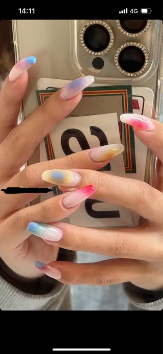 ロング ネイル Amore 板谷爽花のネイルデザイン