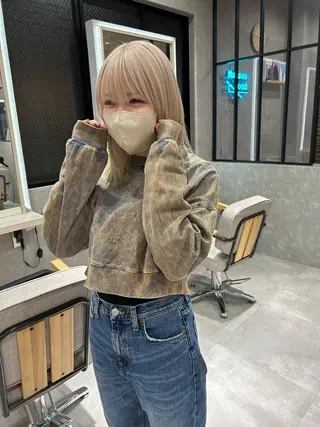 ミディアム カラー mood tatemachiのヘアスタイル