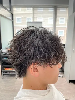 ミディアム 海老澤 玲二のヘアスタイル