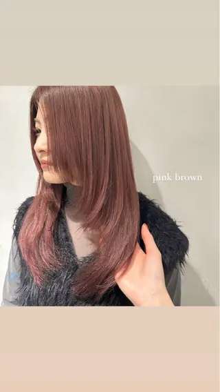 カラー Haruka 🎀暖色カラーのヘアスタイル